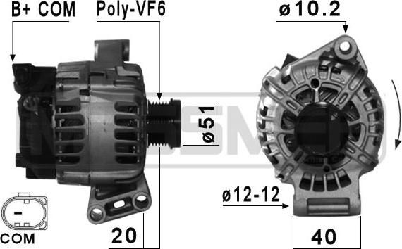 ERA 210861 - Генератор autosila-amz.com