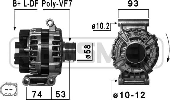 ERA 210862 - Генератор autosila-amz.com