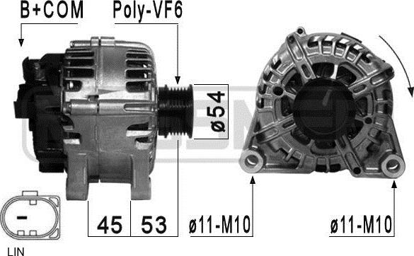 ERA 210876 - Генератор autosila-amz.com