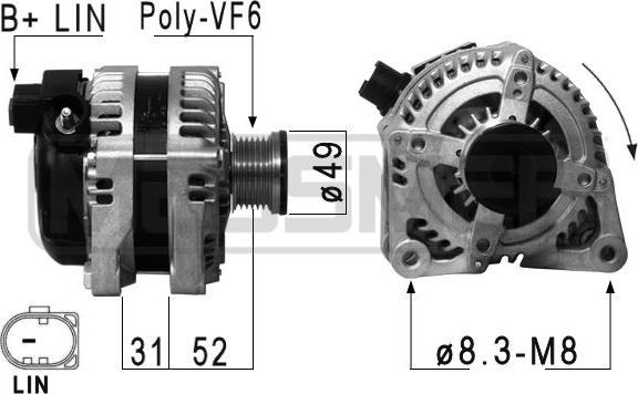 ERA 210873 - Генератор autosila-amz.com