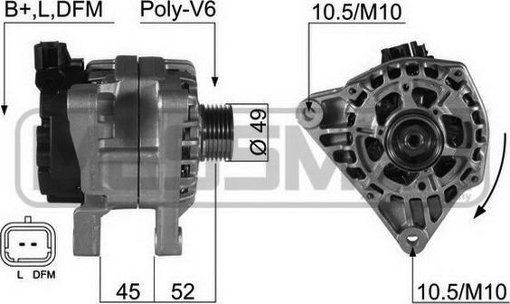 ERA 210396 - Генератор autosila-amz.com