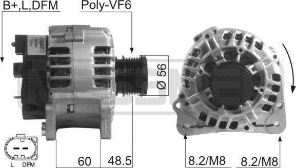 ERA 210247 - Генератор autosila-amz.com