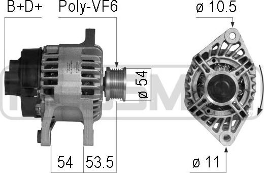 ERA 210751 - Генератор autosila-amz.com