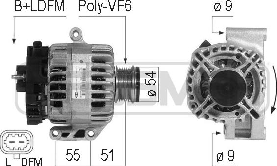 ERA 210734 - Генератор autosila-amz.com