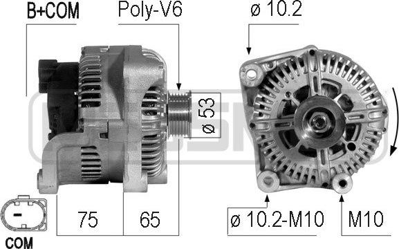 ERA 210735 - Генератор autosila-amz.com