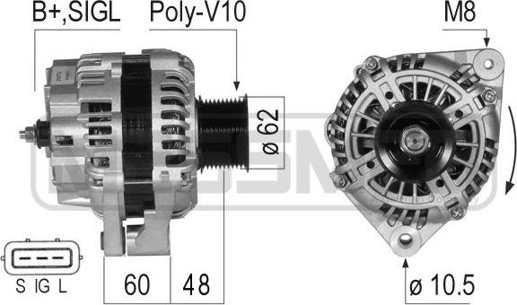 ERA 210772 - Генератор autosila-amz.com