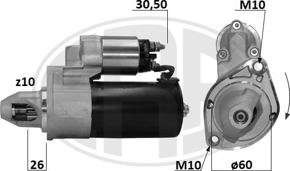 ERA 220947A - Стартер autosila-amz.com