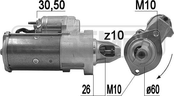 ERA 220968 - Стартер autosila-amz.com