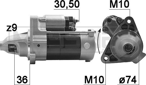 ERA 220974A - Стартер autosila-amz.com