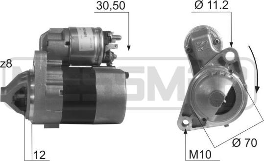 ERA 220404 - Стартер autosila-amz.com