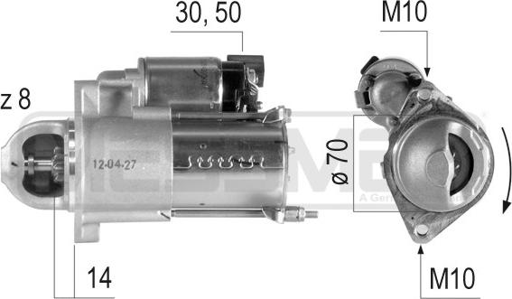 ERA 220614R - Стартер autosila-amz.com