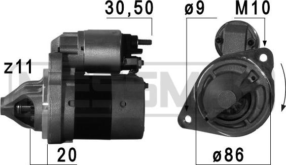 ERA 220689 - Стартер autosila-amz.com