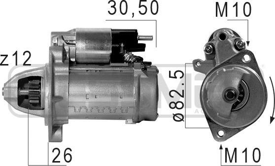 ERA 220671 - 220671 Стартер\ MERCEDES SPRINTER 06-> 1.8kw autosila-amz.com