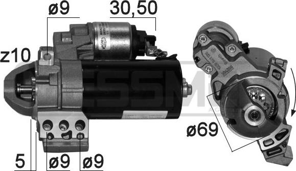 ERA 220869 - Стартер autosila-amz.com