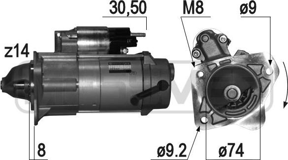 ERA 220807 - Стартер autosila-amz.com