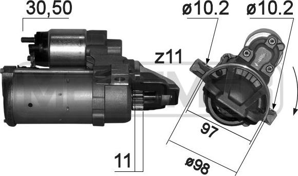 ERA 220837 - Стартер autosila-amz.com