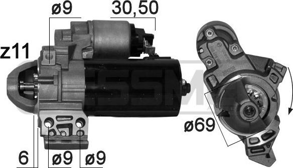 ERA 220874 - Стартер autosila-amz.com