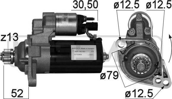 ERA 220878 - Стартер autosila-amz.com