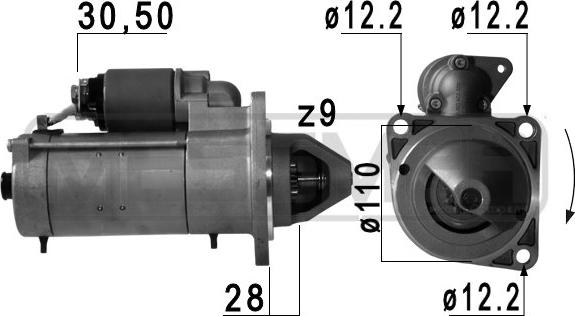 ERA 220750 - Стартер autosila-amz.com