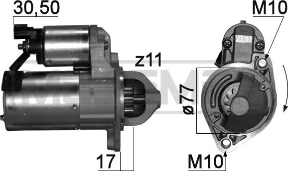 ERA 220778 - Стартер autosila-amz.com