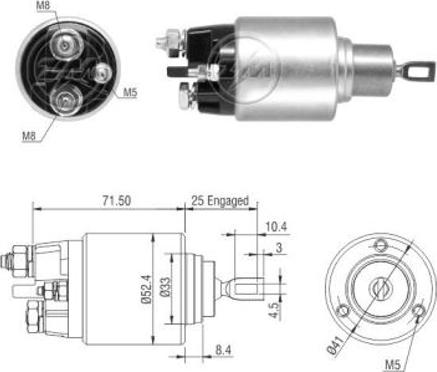 ERA 227937 - Тяговое реле, соленоид, стартер autosila-amz.com