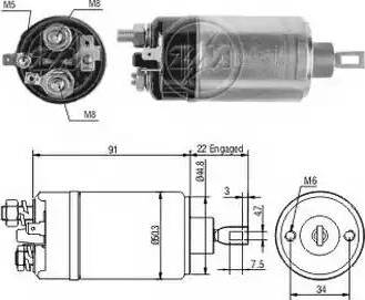 ERA 227562 - Тяговое реле, соленоид, стартер autosila-amz.com