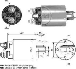 ERA 227504 - Тяговое реле, соленоид, стартер autosila-amz.com