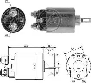 ERA 227645 - Тяговое реле, соленоид, стартер autosila-amz.com