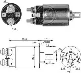 ERA 227658 - Тяговое реле, соленоид, стартер autosila-amz.com