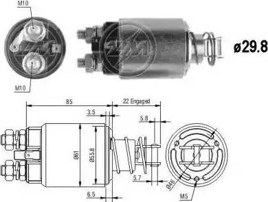 ERA 227611 - Тяговое реле, соленоид, стартер autosila-amz.com