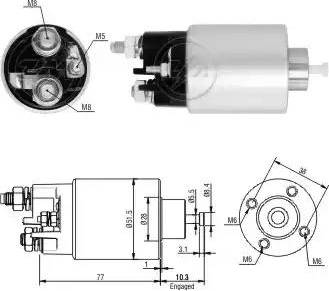 ERA 227675 - Тяговое реле, соленоид, стартер autosila-amz.com