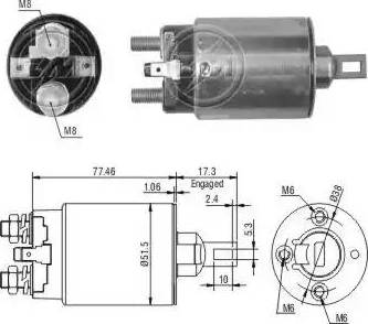 ERA 227095 - Тяговое реле, соленоид, стартер autosila-amz.com