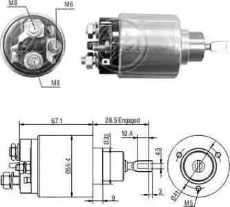 ERA 227047 - Тяговое реле, соленоид, стартер autosila-amz.com