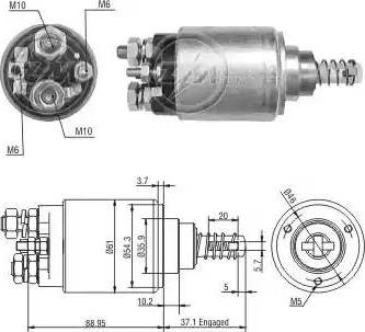 ERA 227087 - Тяговое реле, соленоид, стартер autosila-amz.com