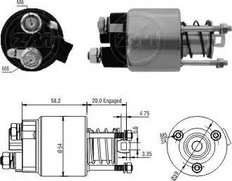 ERA 227039 - Тяговое реле, соленоид, стартер autosila-amz.com