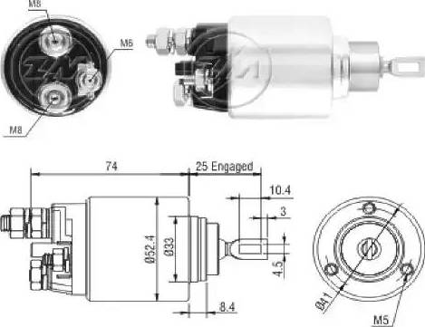 ERA 227150 - Тяговое реле, соленоид, стартер autosila-amz.com