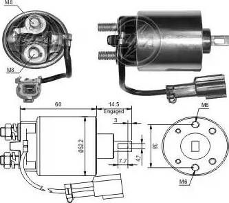 ERA 227106 - Тяговое реле, соленоид, стартер autosila-amz.com