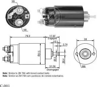 ERA 227108 - Тяговое реле, соленоид, стартер autosila-amz.com