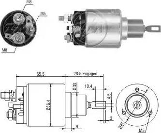 ERA 227393 - Тяговое реле, соленоид, стартер autosila-amz.com