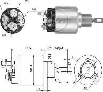 ERA 227357 - Тяговое реле, соленоид, стартер autosila-amz.com