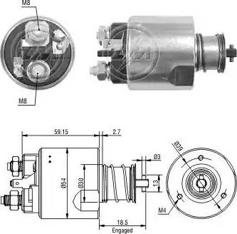 ERA 227229 - Тяговое реле, соленоид, стартер autosila-amz.com