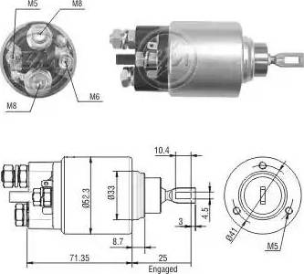 ERA 227271 - Тяговое реле, соленоид, стартер autosila-amz.com