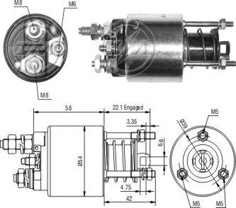 ERA ZM9595 - Тяговое реле, соленоид, стартер autosila-amz.com