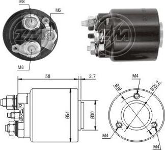 ERA ZM591 - Тяговое реле, соленоид, стартер autosila-amz.com