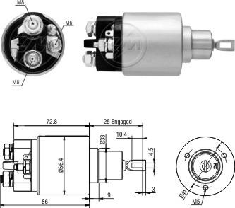 ERA ZM5973 - Тяговое реле, соленоид, стартер autosila-amz.com