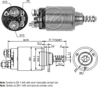 ERA ZM545 - Тяговое реле, соленоид, стартер autosila-amz.com