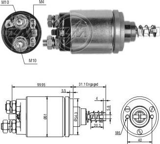 ERA ZM542 - Тяговое реле, соленоид, стартер autosila-amz.com