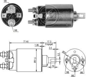 ERA ZM690 - Тяговое реле, соленоид, стартер autosila-amz.com