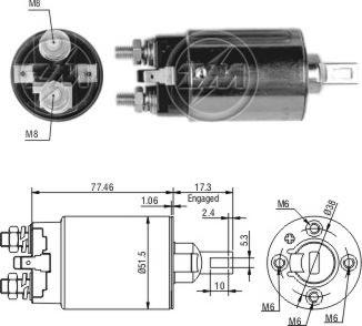 ERA ZM692 - Тяговое реле, соленоид, стартер autosila-amz.com