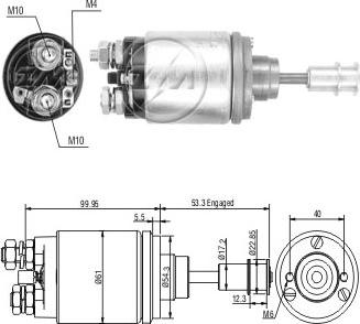 ERA ZM643 - Тяговое реле, соленоид, стартер autosila-amz.com